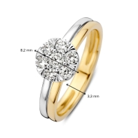Ring bicolor briljant 0.50 crt.