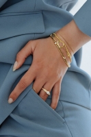 Ring bicolor briljant 0.54 crt.