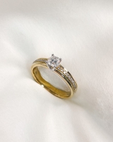 Ring bicolor briljant 0.54 crt.