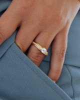 Ring bicolor briljant 0.54 crt.