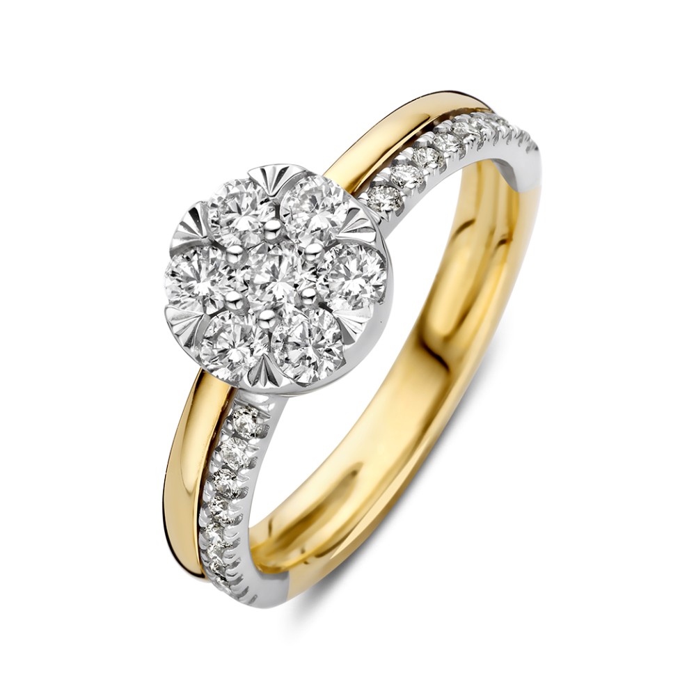 Ring bicolor briljant 0.63 crt.