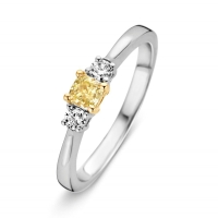 ring bicolor briljant gele diamant