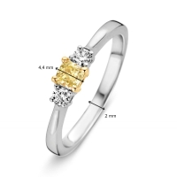ring bicolor briljant gele diamant