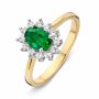 Ring bicolor briljant + smaragd