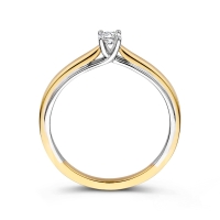Ring bicolor diamant 0.19 crt.