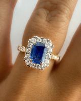 Ring bicolor saffier briljant