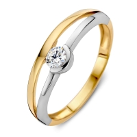 Ring bicolor zirkonia