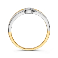 Ring bicolor zirkonia