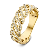 Ring geel briljant 0.35 crt.