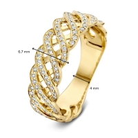 Ring geel briljant 0.35 crt.