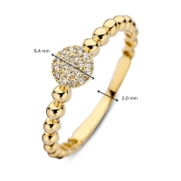 Ring geelgoud briljant 0.09 crt.