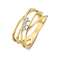 Ring geelgoud briljant 0.10 crt.