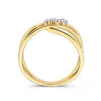 Ring geelgoud briljant 0.10 crt.