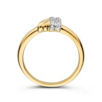 Ring geelgoud briljant 0.14 crt.