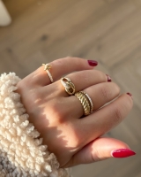 Ring geelgoud briljant 0.14 crt.