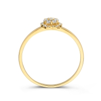 Ring geelgoud briljant 0.16 crt.