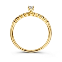Ring geel briljant 0.19 crt.