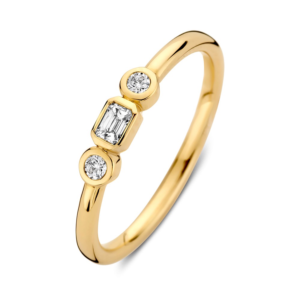 Ring geelgoud briljant 0.20 crt.