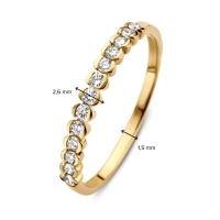 Ring geelgoud briljant 0.23 crt.