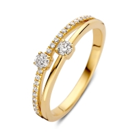 Ring geelgoud briljant 0.28 crt.