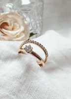 Ring geelgoud briljant 0.30 crt.