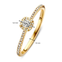 Ring geelgoud briljant 0.31 crt.