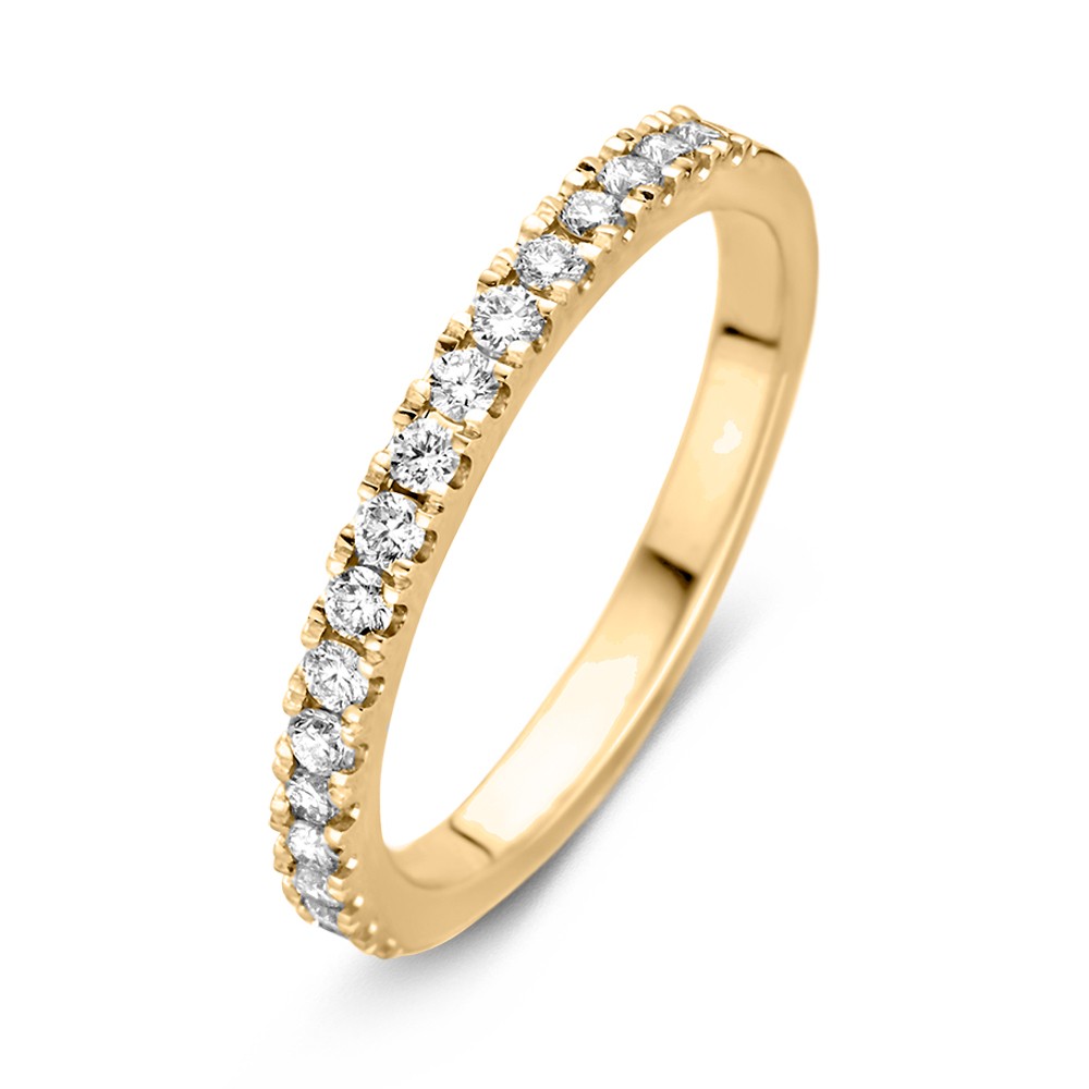 Ring geelgoud briljant 0.35 crt. ( half )