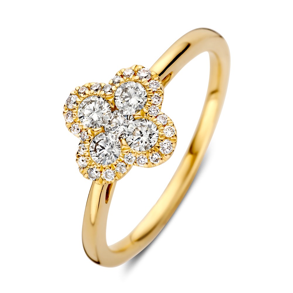 Ring geelgoud briljant 0.48 crt.