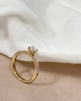 Ring geelgoud briljant 0.59 crt.