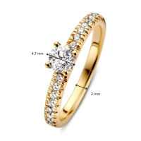Ring geelgoud briljant 0.59 crt.