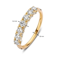 Ring geelgoud briljant 1.12 crt.