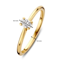 ring geelgoud diamant 016 crt