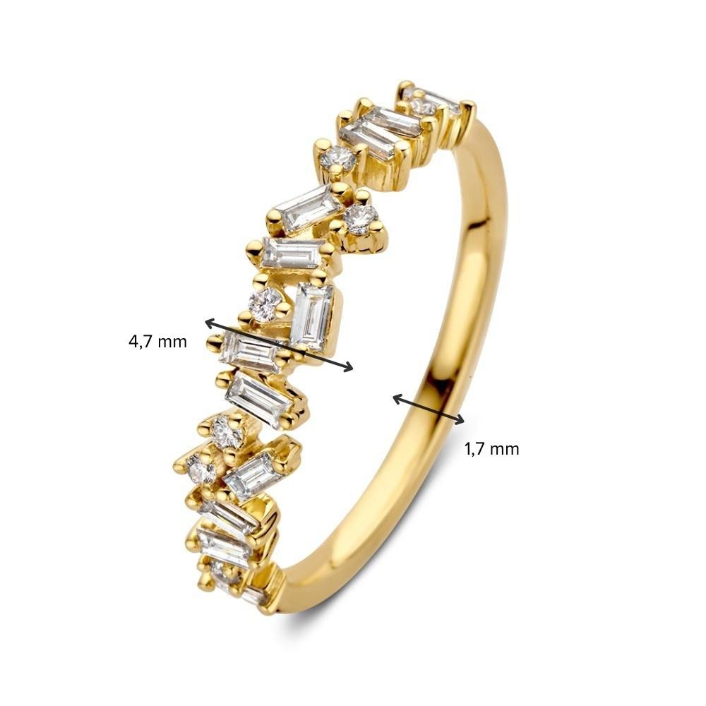 ring geelgoud diamant 038 crt