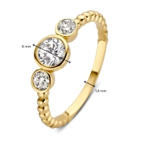Ring geelgoud zirkonia