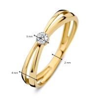 Ring geelgoud zirkonia