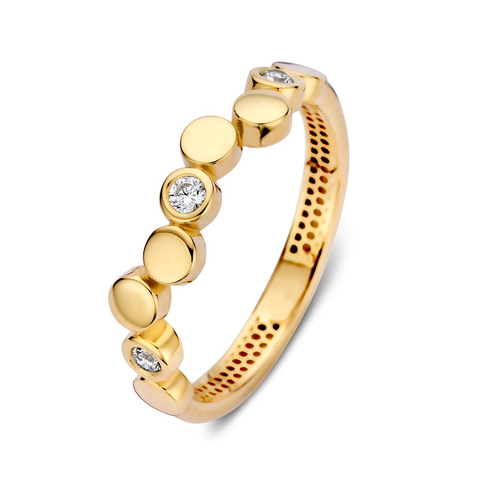 Ring geelgoud zirkonia