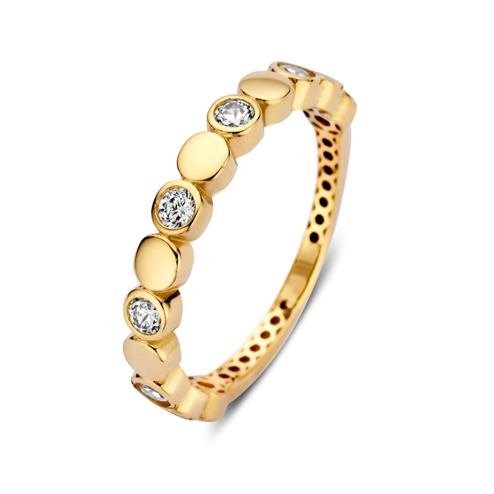 Ring geelgoud zirkonia