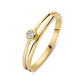 Ring geelgoud zirkonia