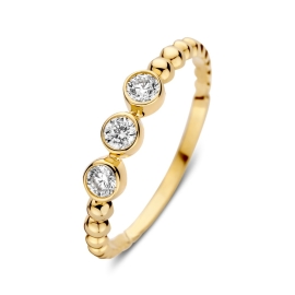 Ring geelgoud zirkonia
