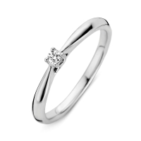 Ring witgoud briljant 0.06 crt.