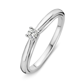 Ring witgoud briljant 0.09 crt.
