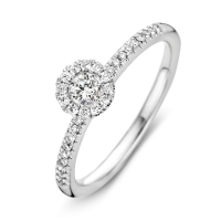 Ring witgoud briljant 0.35 crt.