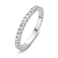 Ring witgoud briljant 0.35 crt. half