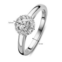 Ring witgoud briljant 0.45 crt.