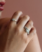 Ring witgoud briljant 0.54 crt.