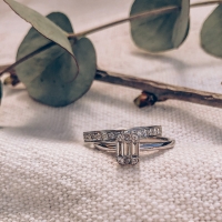 Ring witgoud diamant 0.26 crt.