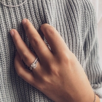 Ring witgoud diamant 0.26 crt.