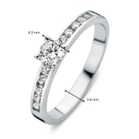 Ring witgoud zirkonia