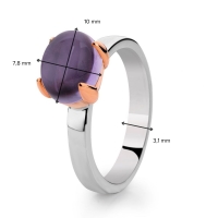 Ring zilvergoud amethist