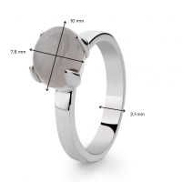 Ring zilver maansteen